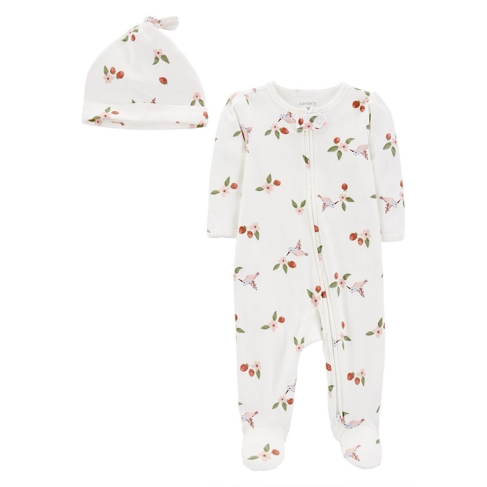 Baby Girl Carter's 2-Pack Sleep & Play & Cap Set